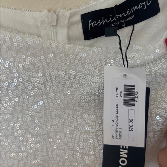 White Sequin Dress - Picture 5 of 6